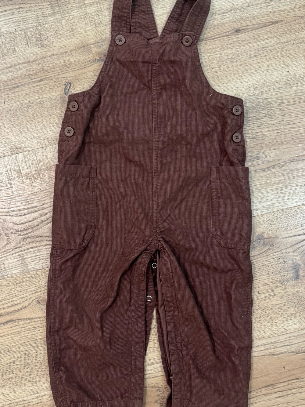 JoJo Maman Bebe Chocolate Brown Corduroy Overalls
